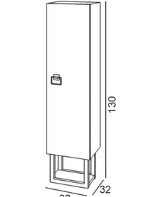 Resim Denko Dila 32 Cm Mdf Banyo Boy Çamaşır Dolabı Çok Renkli 