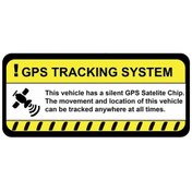 Resim 4 adet Gps Tracing Takip Etiketi Uyarı Yapıştırması 10cm md13 TSC