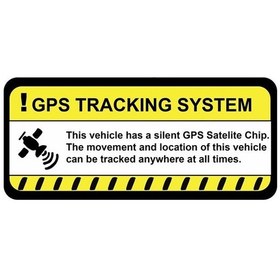 Resim 4 adet Gps Tracing Takip Etiketi Uyarı Yapıştırması 10cm md13 