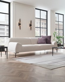Resim Enza Home Swan 2,5'lu Koltuk - Beyaz 
