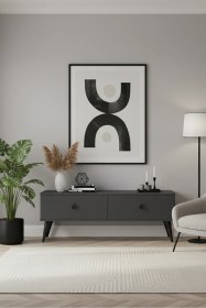 Resim Tsa1202a - Mona Tv Stand Antrasit 120cm Antrasit 