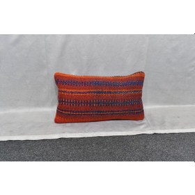 Resim Zehra Abla Halı Yeni El Dokuma Dekoratif Lumbar Kilim Kırlent Yastık Kılıfı 6104 