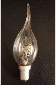 Resim PUFFIN Dekoratif Şeffaf Kıvrık Uçlu E 14 40 W Sarı Işık Telli Ampul 