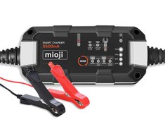 Resim Mioji Mio 3500 3.5A 6V ve 12V Araba Şarj, Akü Bakım, Damlama Şarj Cihazı ve Motosiklet, ATV, Lityum ve Derin Döngülü Aküler için Kükürt Giderici Akıllı Araç Akü Şarj Cihazı Siyah 