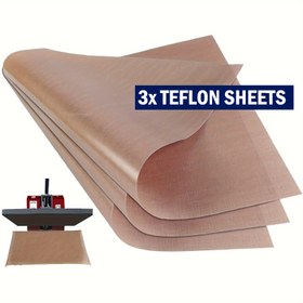 Resim Sublimasyon için 3 Paket Teflon Levhalar 12×16'' (30x40cm) Isı Transferi için PTFE Teflon Levha, Yüksek Sıcaklık Direnci, Yapışmaz, Yeniden Kullanılabilir, Isı Presli Pişirme Tepsisi için İyi Seçim 