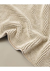 Resim English Home Macaroni Kaydırmaz Taban Banyo Paspası Seti 60x90 + 40x60 Cm Bej Bej 