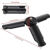 Resim Pazly Mini Taşınabilir Katlanır Tripod, Kamera Ve Telefon Desteği, 1/4 Vida Uyumlu, Siyah, 78x30mm/açık:135x65x35mm, Telefon Kelepçesi Opsiyonel 