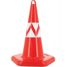 Resim Kulplu Trafik Konisi Is Guvenligi Urunu 6 Koseli Tabanli UT5024 Altı Köşeli 