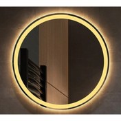 Resim GLOBAL LED MIRROR 60 Cm Yuvarlak Ledli Ayna Antrasit Dresuar Hol Koridor Duvar Salon Banyo Wc Ofis Çocuk Yatak Odası B 