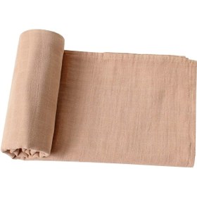 Resim Tinybabyconcept Soft Organik % 100 Pamuk Tek Kat Müslin Kundak Örtüsü Bebek Battaniyesi Yavruağzı Renk 110x110 Cm 