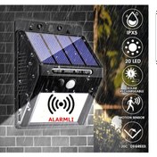Resim Güneş Enerjili Sesli Alarm Hareket Sensörlü Solar Sesli Alarm 