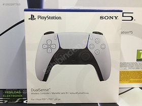 Resim Playstation 5 beyaz renk sıfır orjinal oyun kolu 