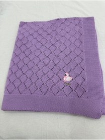 Resim belpa Kuğu Concept Triko Bebek Battaniyesi %100 Pamuklu,Baklava Desenli,Kız Bebek Erkek Bebek Battaniyesi,Kalın Triko Bebek Battaniyesi 