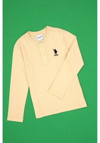 Resim U.S. Polo Assn. Erkek Çocuk Ekru Bisiklet Yaka Sweatshirt 50314909-VR110 