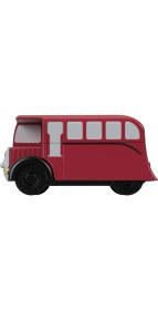 Resim Thomas & Friends™ Trackmaster Sür-Bırak Küçük Tekli Trenler, Bertie, Kırmızı Oyuncak Otobüs, FXX09 