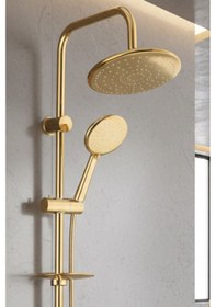 Resim Glayor Tepe Duş Yuvarlak, Robot Tepe Duş Seti, Duş Başlığı Takımı 42935 Gold Krom 