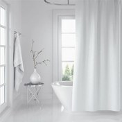 Resim Afeks Home Beyaz 180x200 cm Polyester Banyo Perdesi (AFEKSHOME.10012) 