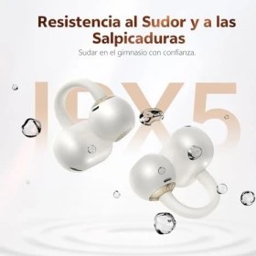 Resim Qcy Crossky C50 Kulakiçi Klipsli Açık Kulak Kablosuz Bluetooth 6.0 Kulaklık, 4 Mikrofonlu Kulaklık, 35H Çalma Süresi Kulak Manşeti, Koşu/incelik Için Rahat, Ipx5 Su Geçirmez, Ultra Hafif 