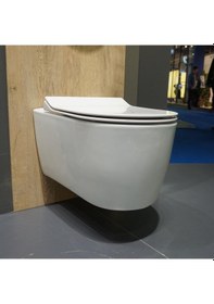 Resim İdevit Alfa Kanalsız Rimless Asma Klozet ve Kapak Pp Soft 