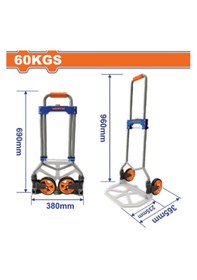 Resim Wadfow Katlanır Taşıma Arabası 60 Kg Taşıma Kapasitesi 