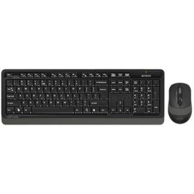 Resim A4tech Fg1010 Gri Q Kablosuz Klavye Mouse Set 2.4ghz Sessiz Tuşlar, Ergonomik Tasarım Optik 