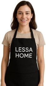 Resim Kişiye Özel İsim Firma İsmi Nakışlı Önlük Mutfak Kafe Chef Barista Garson Kuaför Önlüğü Siyah 