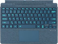 Resim Microsoft Surface Pro 11 10 9 8 X İçin Slim Pen Yuvalı Zoof Signature Klavye Mavi 