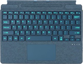 Resim Microsoft Surface Pro 11 10 9 8 X İçin Slim Pen Yuvalı Zoof Signature Klavye Mavi 