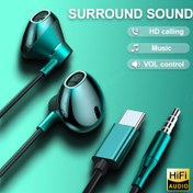 Resim HiFi USB Type C Kulaklık Bas Stereo Ses Kontrolü Mikrofonlu 3.5mm Kablolu Kulaklıklar for Galaxy Samsung S24 S23 Xiaomi Bilgisayar, Gürültü Önleyici Kulaklık, Arama Kulaklığı, Oyun Kulaklığı, Ergonomik Tasarım, Hafif Yapı, Sağlam Plastik, Bas Güçlendirilmiş Kulaklık, Usbc Kulaklık, Oyuncular, Ofis Çalışanları 