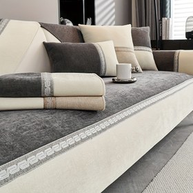 Resim 2024 Premium Şönil Koltuk Örtüsü - Tüm Mevsimler İçin Uygun, Kaymaz & Makinede Yıkanabilir, Vintage Tarzı Oturma Odası Dekoru Koruyucu 
