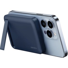 Resim Magpac Mini 10.000 Mah 20w Type-c 15w Kablosuz Şarj - Stant Özellikli Magsafe Powerbank - Lacivert Koyu Gri 