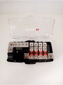 Resim FORX5 Amfi Blok Sigorta Dağıtıcı - 4'lü Blok Kablo Dağıtıcı - Hem Artı Hem Şase Dağıtıcı Blok 