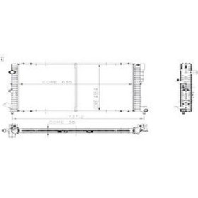 Resim KALE OTO Radyatör 0520202PA Su Radyatörü Laguna I 1.8 2.0 16V N7Q Ac 2 Sıra Pa Sıstem 635X441X47 