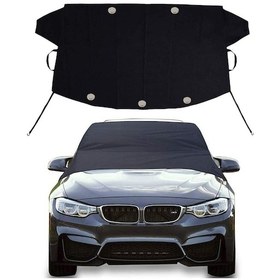 Resim Mufunye Buz Ve Kar İçin Ön Cam Kılıfı, 600d Oxford Kumaş Su Geçirmez Manyetik Ön Cam Koruyucu En Zorlu Hava 