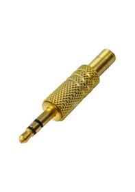Resim 3.5 Mm Stereo Erkek Jak Metal Gold Altın Sarı 
