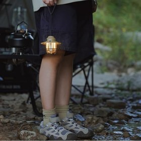 Resim Kamp Lambası Feneri Vintage LED Kamp Feneri Suya Dayanıklı 4.000 mAh Açık Yürüyüş için Kamp Işık Lambası Elektrik Kesintisi Acil Ev Arka Bahçe Verandası Balkon Teras -30 Derece 