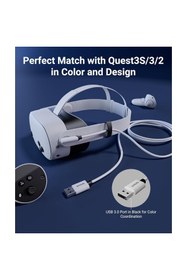 Resim AyrStore bağlantı kablosu, 5 m, Meta/Oculus Quest 3/2/Pro ve Pico4/Pro aksesuarları ve PC/Steam 