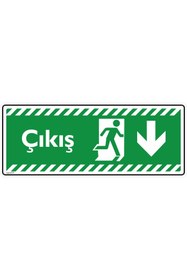 Resim isgtabelam 30x12 cm/ 5 adet fosforlu kompozit/Çıkış Aşağı ok 