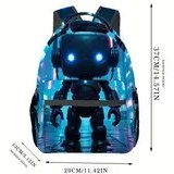 Resim Gelecekteki Robot Sırt Çantası - Büyük Kapasiteli, Hafif, Ayarlanabilir Askı, Kararlı Kalite, Canlı LED Işık Tasarımı ile Rahat Stil, Günlük Seyahat ve Açık Hava Seyahatleri için İdeal, Günlük Seyahat Çantası | Gelecekteki Sırt Çantası | Hafif Sırt Çantası 