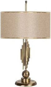 Resim vinner Marche Mka-01 Eskitme Mat Gold Metal Abajur - Gold Hasır A Kahve VNRMRCHEABJ0062 