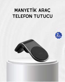 Resim Araç İçi Manyetik Telefon Tutucu Güçlü Klipsli Ve 360 Derece Ayarlanabilir Çok Renkli 