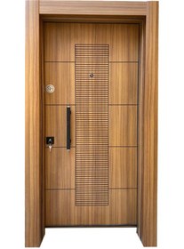Resim Çelik Kapı Modelleri Ahşap Kaplama Düz Model Daire Kapısı Sağ 23 