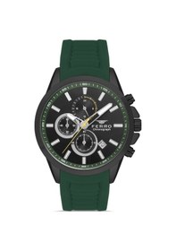 Resim Ferro Yeşil Silikon Kordon Erkek Kol Saati L-fm31359d-zj2 Siyah 