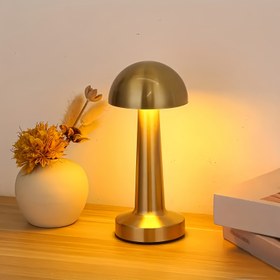 Resim 1 adet Dolap Lambası Halter Mantar Masa lambası Atmosfer Işığı Ofis masası yatak odası gece lambası USB bağlantı noktası şarjı Kullanım Noel hediyesi tatil hatırası 