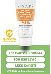 Resim Licape Çok Yönlü Yüksek Korumalı SPF 50+ UVA-UVB Güneş Kremi 50 ml 