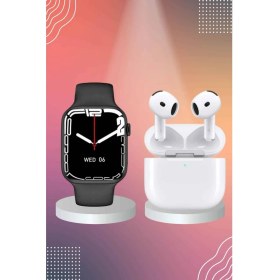 Resim 3.nesil Tws Bluetooth Kulaklık ve Dokunmatik Ekran Akıllı Saat Sesli Görüşme 