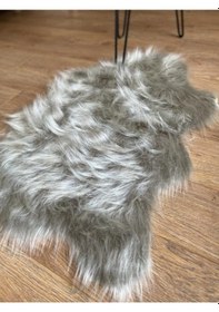 Resim Gri Post Şeklinde Halı Açık Gri 