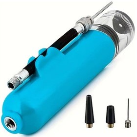 Resim Elmpaly Mavi + 3 Hava İğneli Portatif El Pompası Bisiklet Basketbol Futbol 