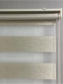 Resim Delüks Zebra Stor Perde Geniş Plise, Bej, 160 x 200 