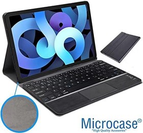 Resim Microcase iPad Air 4.Nesil 10.9 inch 2020 Bluetooth Touchpad Klavye + Standlı Kılıf - BKK5 